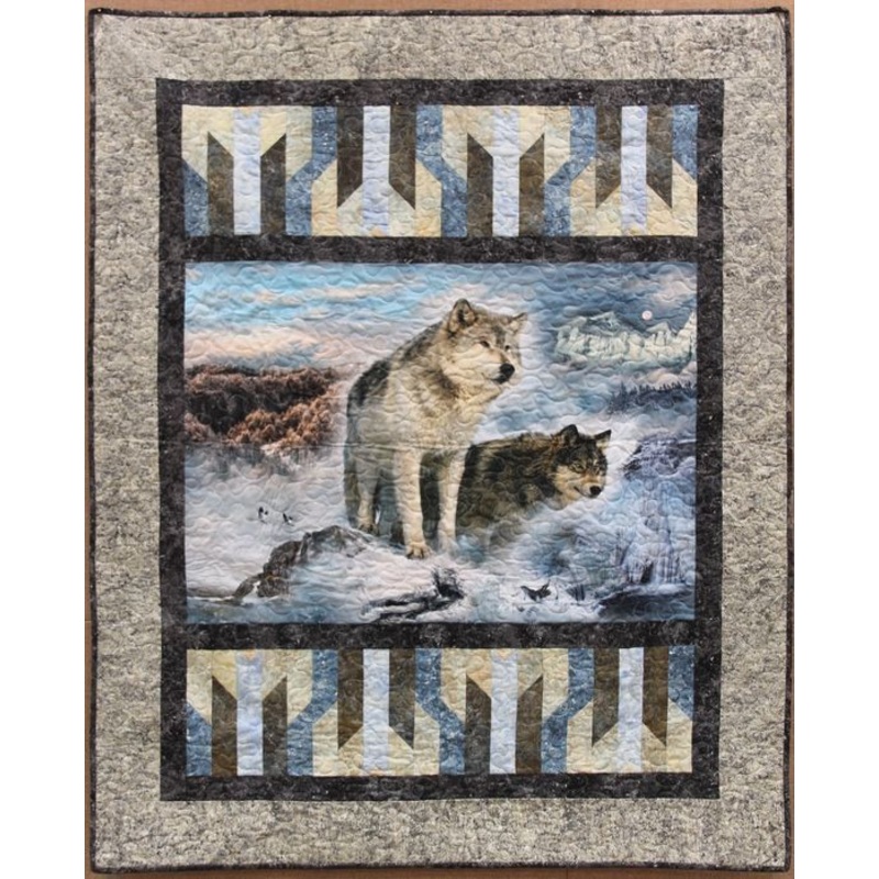 Wolf Panel CLA08110992Q Quilt Blanket