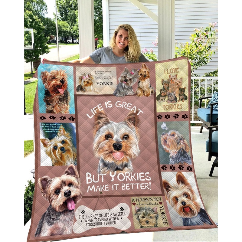 Yorkies CLH0412638Q Quilt Blanket