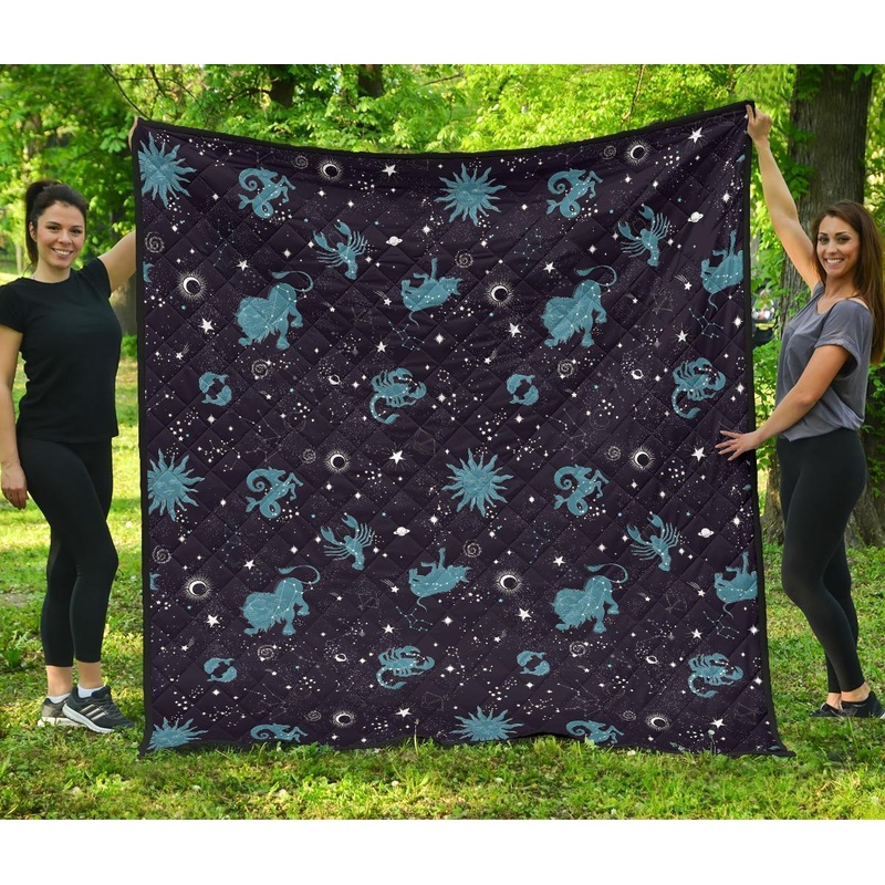 Zodiac Constellation CL12100772MDQ Quilt Blanket