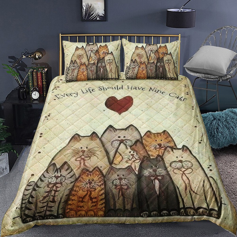 Cat Quilt Bedding Set TL011003