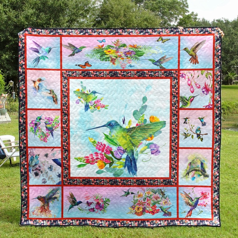 Watercolor Birds CL05100097MDQ Quilt Blanket