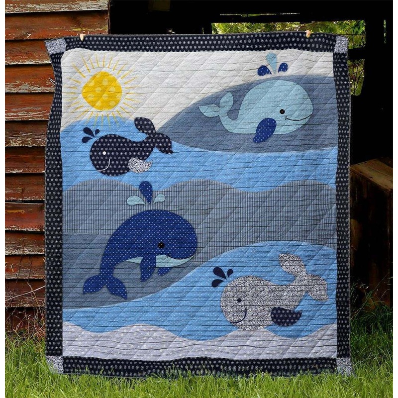 Whale HN130522 Quilt Blanket