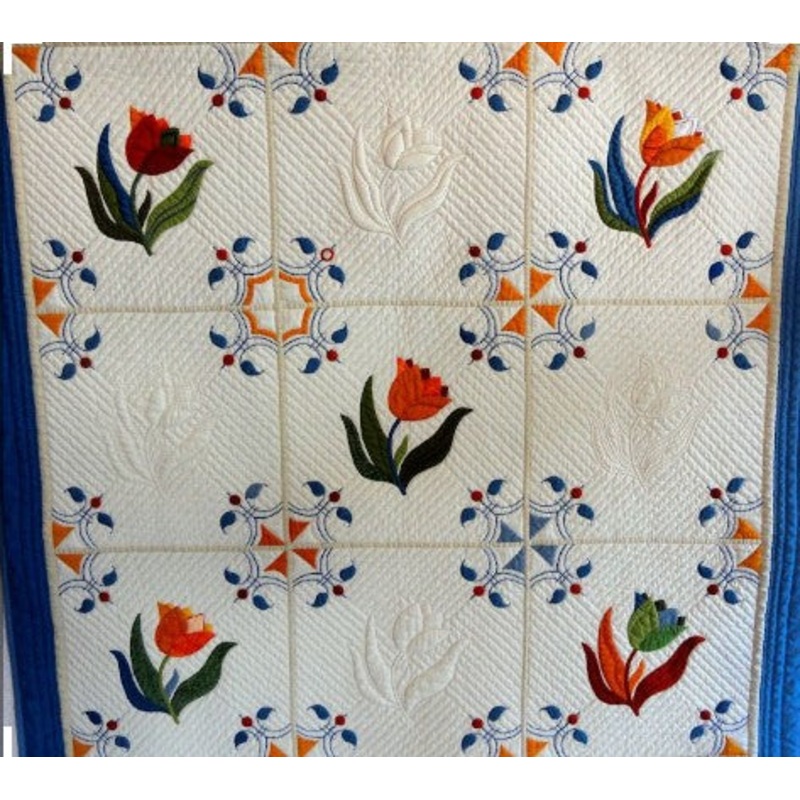 Tulip Flower CLA1710571Q Quilt Blanket