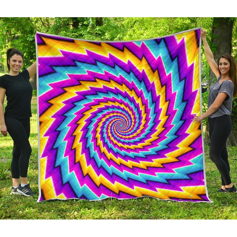 Twisted Spiral Moving Optical Illusion CL17100654MDQ Quilt Blanket