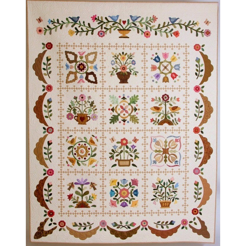 Vintage Flower Garden CLA0111870Q Quilt Blanket