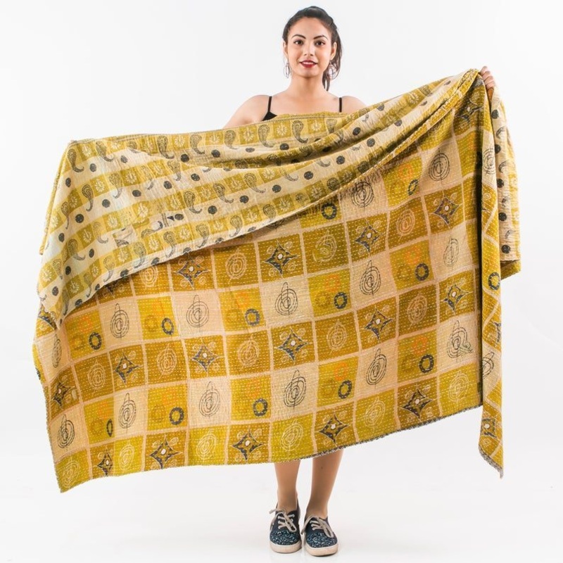 Vintage Kantha CLM260660 Quilt Blanket