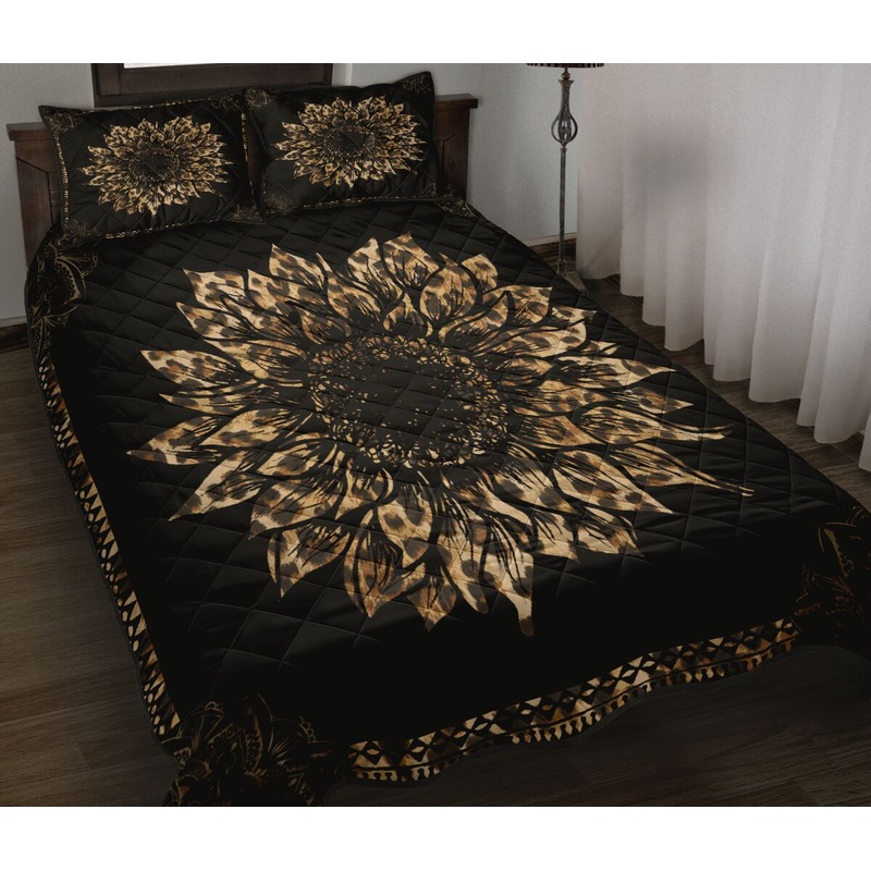 Sunflower Leopard Quilt Bedding Set TM270906