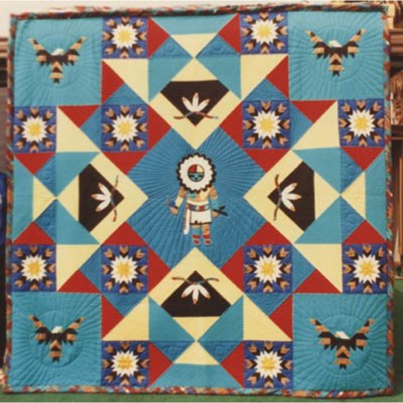 Tawa Sun Kachina Native American CLA0111816Q Quilt Blanket