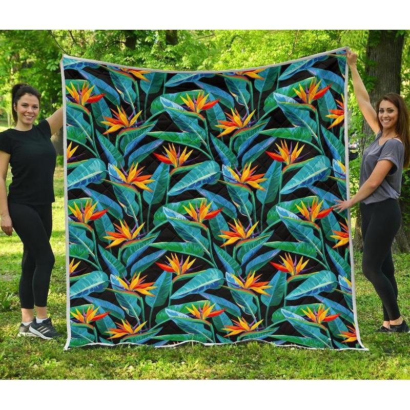 Teal Tropical CLH3110600Q Quilt Blanket