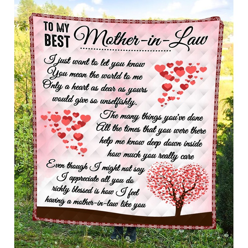 To My Mother In Law Red Heart Tree CL12110216MDQ Quilt Blanket