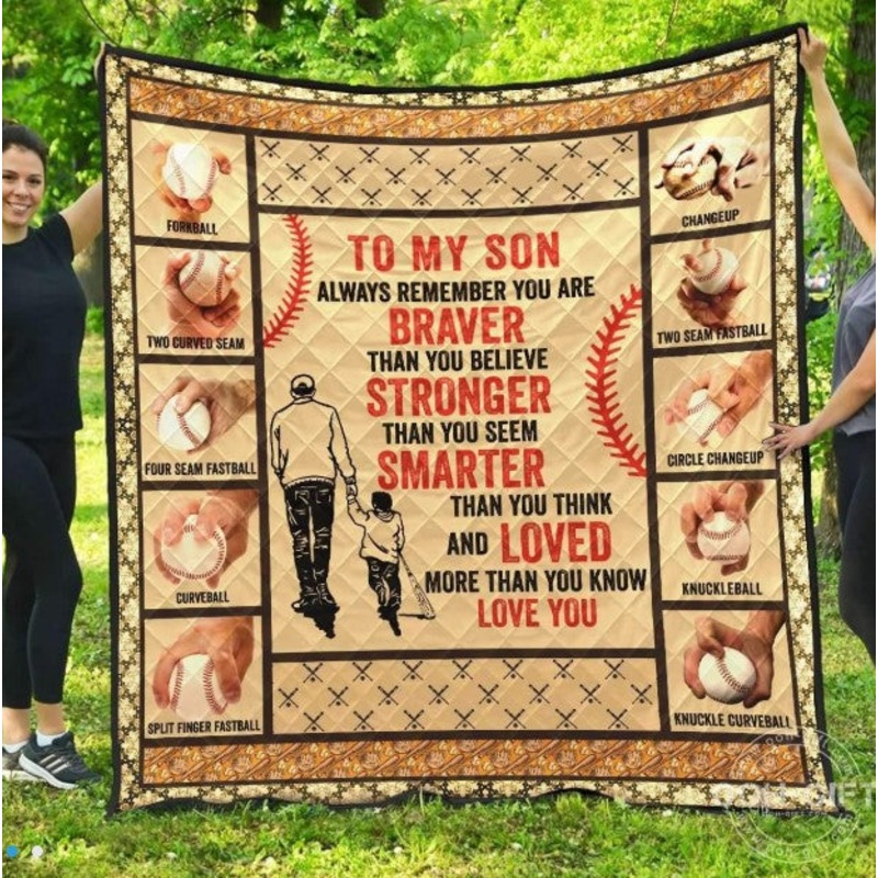 To My Son Baseball CLT1111190H Quilt Blanket