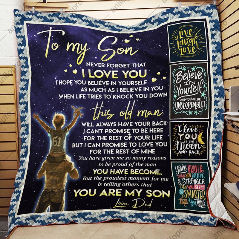 To My Son Dad CL01110523MDQ Quilt Blanket