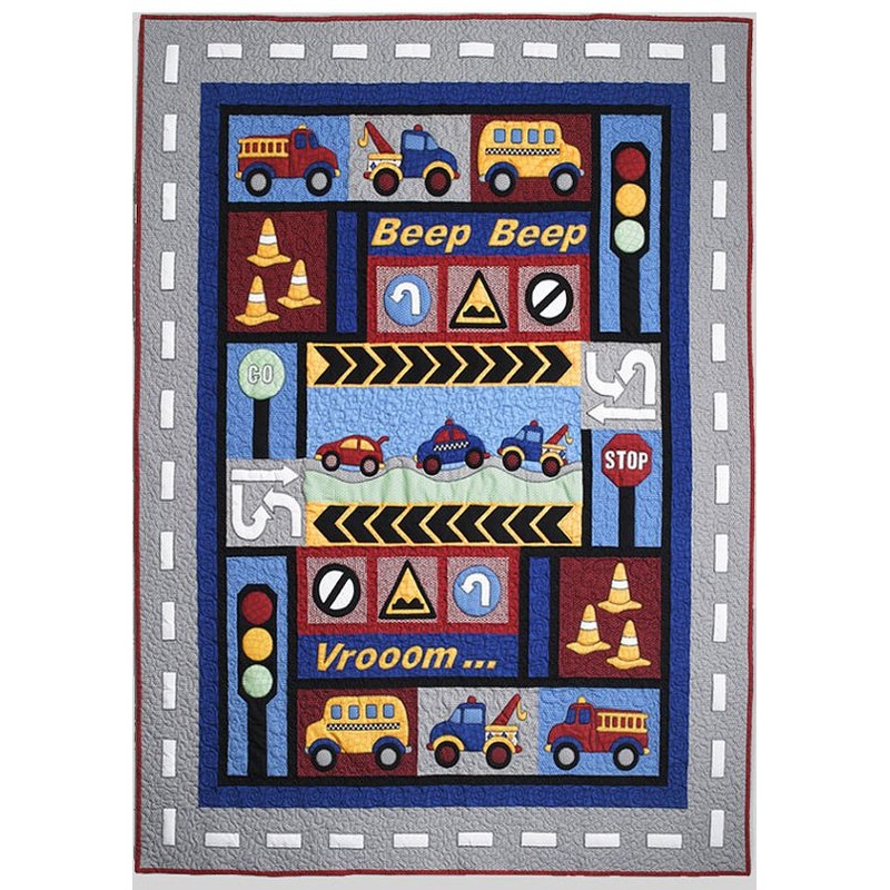 Traffic Jam Truck Fire Engine Car CLA0710758Q Quilt Blanket