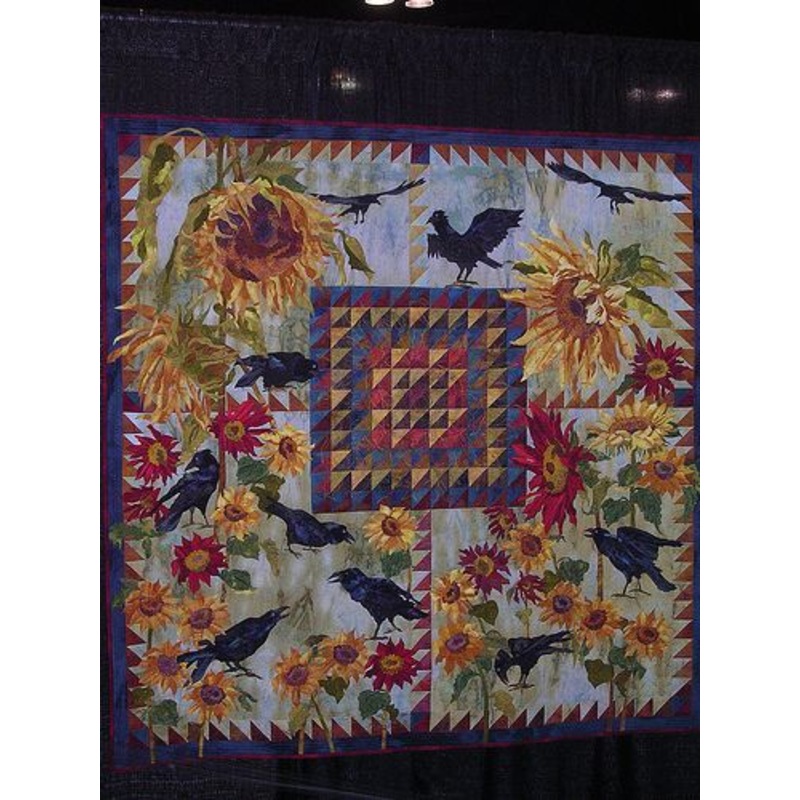 Sunflower And Raven CLA1010525Q Quilt Blanket