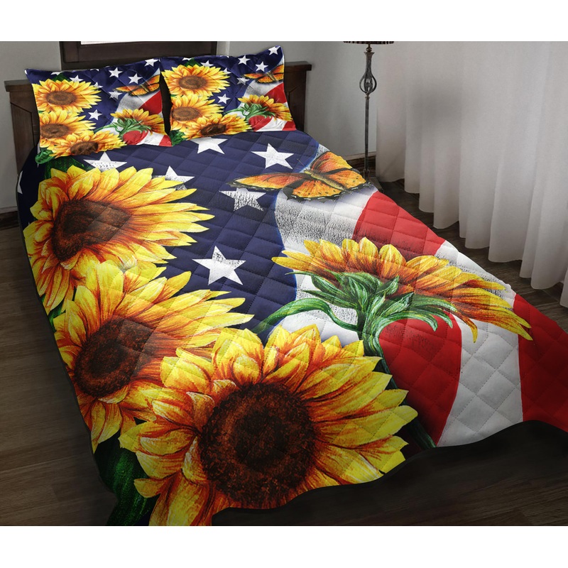 Sunflower Flag Quilt Bedding Set ND230909