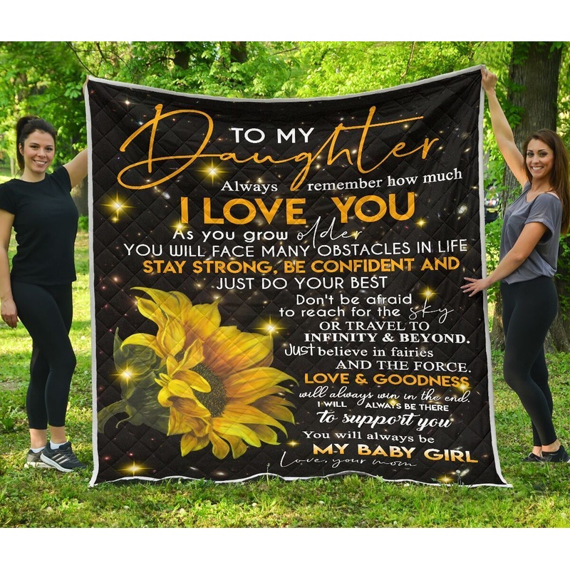 Sunflower Mom To Daughter For Daughter CL11120666MDQ Quilt Blanket