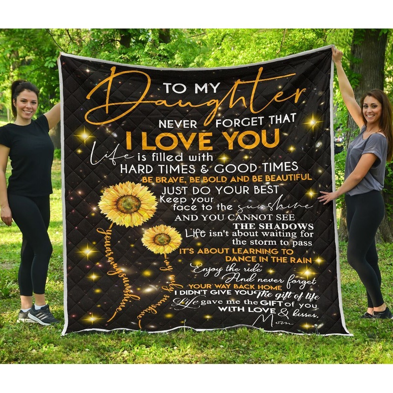 Sunflower Mom To Daughter For Daughter From Mom CL11120667MDQ Quilt Blanket