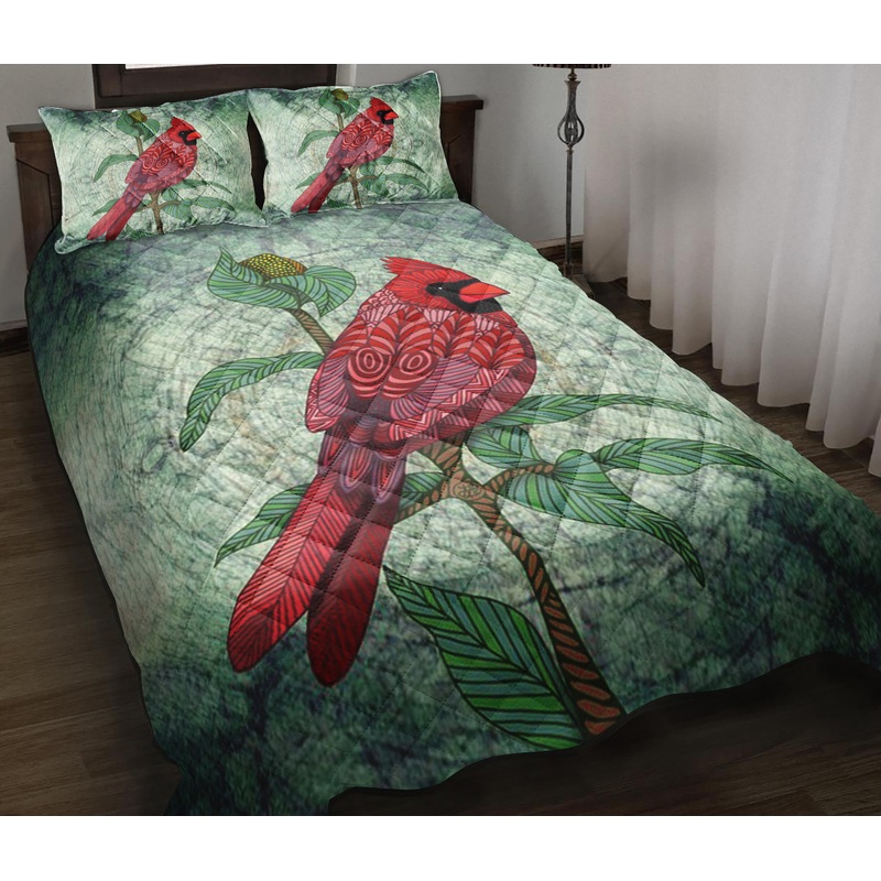 Virginia Cardinal Quilt Bedding Set ND220910