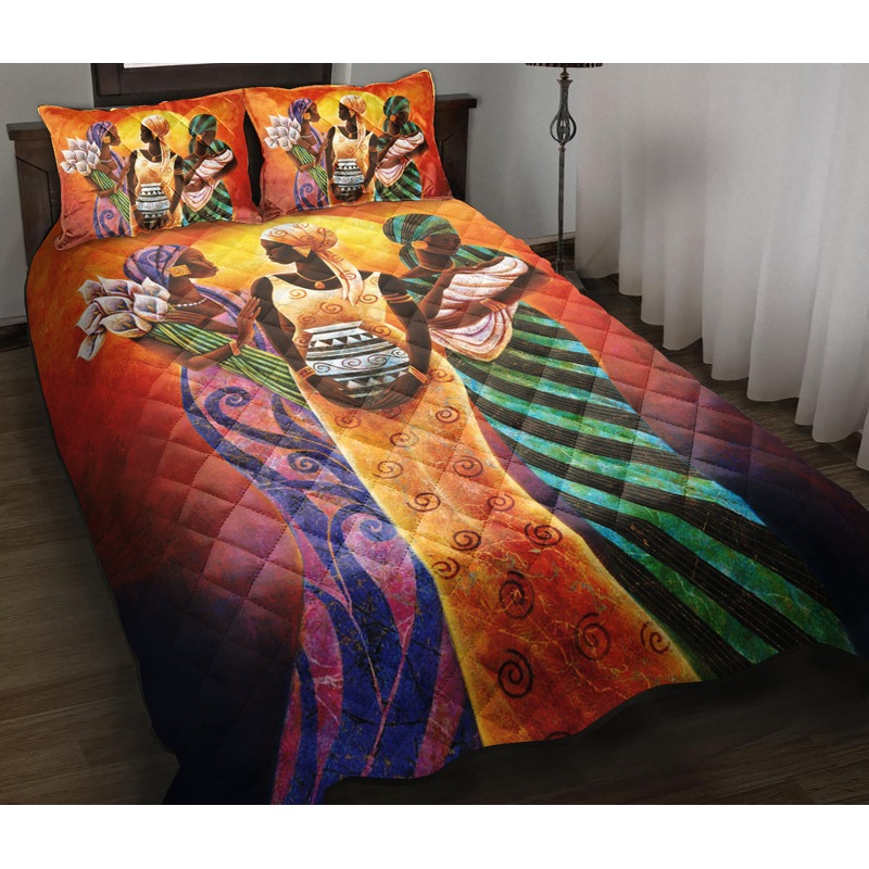 African Women Quilt Bedding Set ND200901