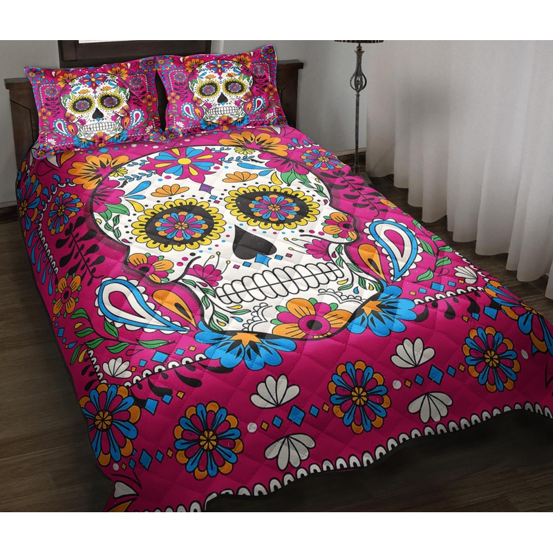 Sugar Skull Quilt Bedding Set ND210910
