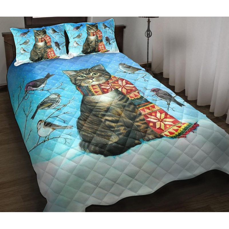 Winter Cat Quilt Bedding Set ND210911