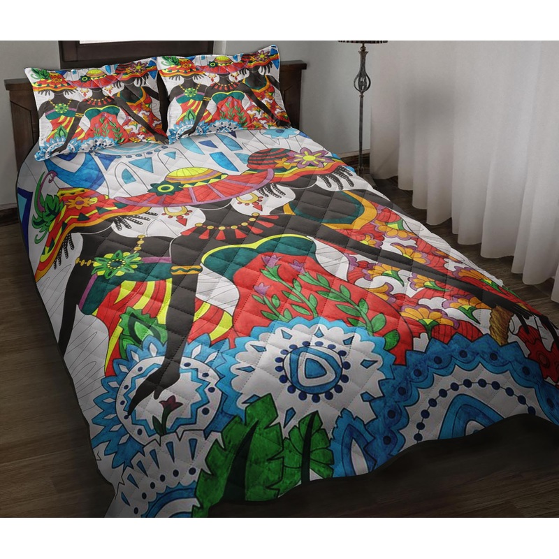Black Beauties Quilt Bedding Set ND180901