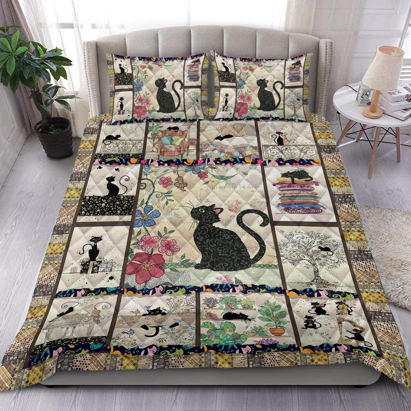 Cat Quilt Bedding Set HN170902T