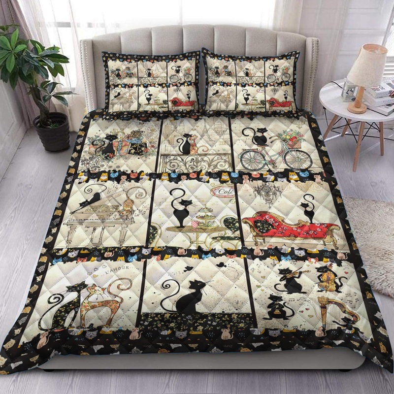 Cat Quilt Bedding Set HN170903T