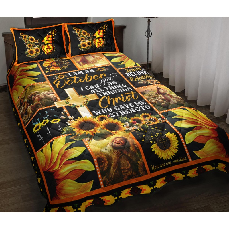 Sunflower Christ Quilt Bedding Set ND160907