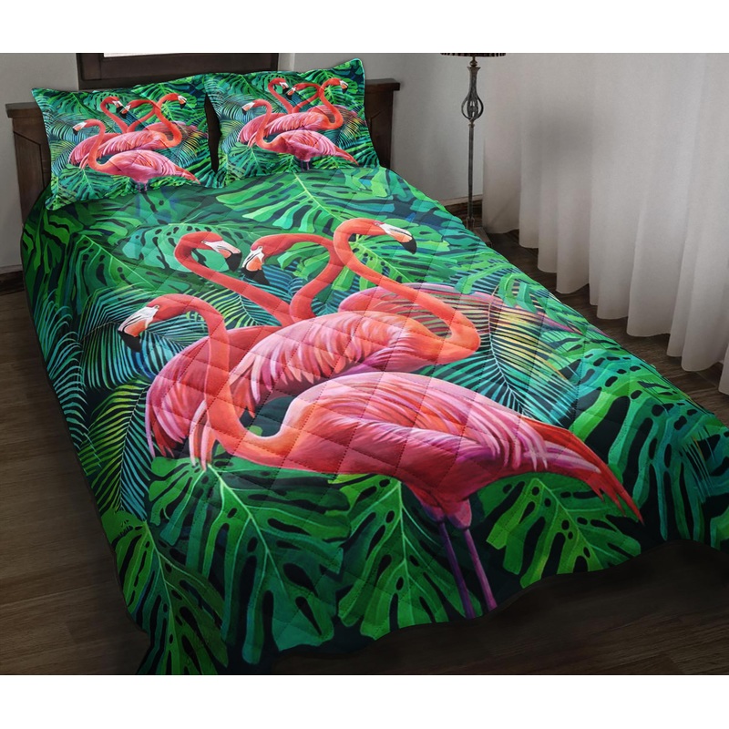 Tropical Flamingo Quilt Bedding Set ND160908