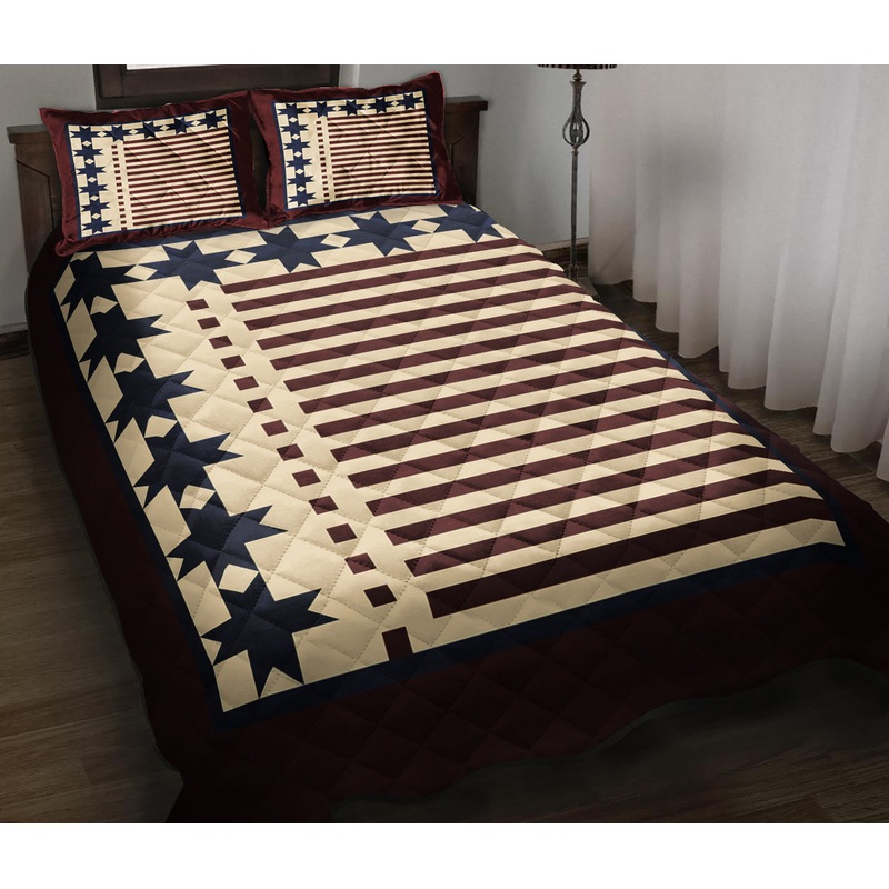 American Flag Quilt Bedding Set MN1509002