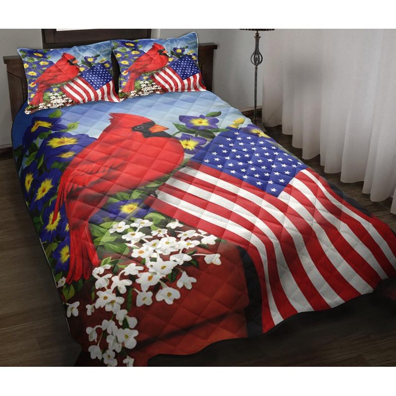 Cardinal Love Quilt Bedding Set ND150904