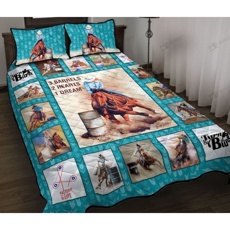 Barrel Racing Quilt Bedding Set HT140908