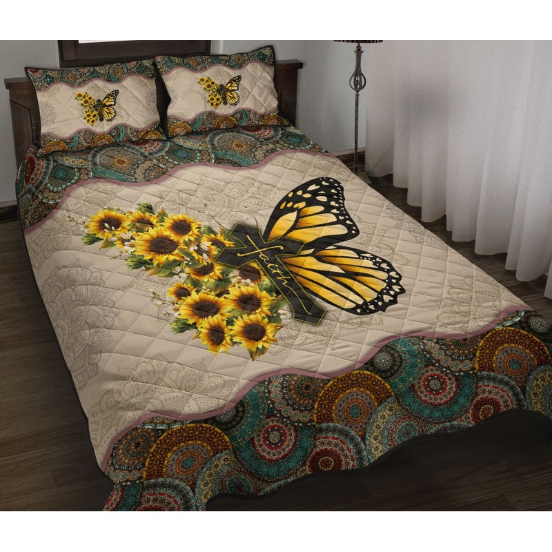 Butterfly Faith Quilt Bedding Set CLH1409001