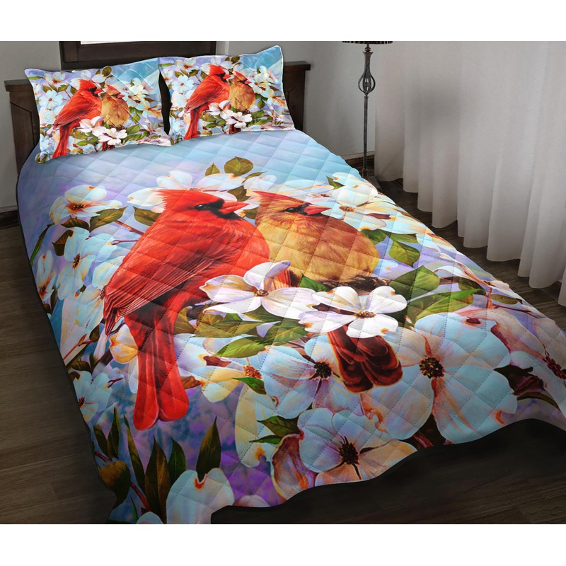 Spring Cardinal Quilt Bedding Set ND140908