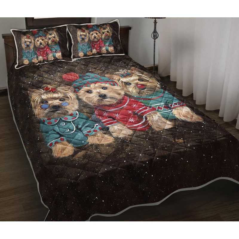 Yorkie Terrier Quilt Bedding Set TL140923