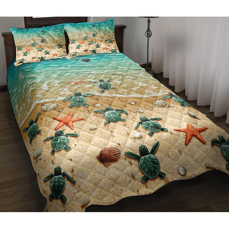 Baby Sea Turtle Quilt Bedding Set ND100903