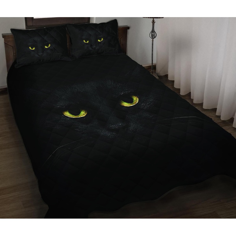 Black Cat Quilt Bedding Set HN100906M