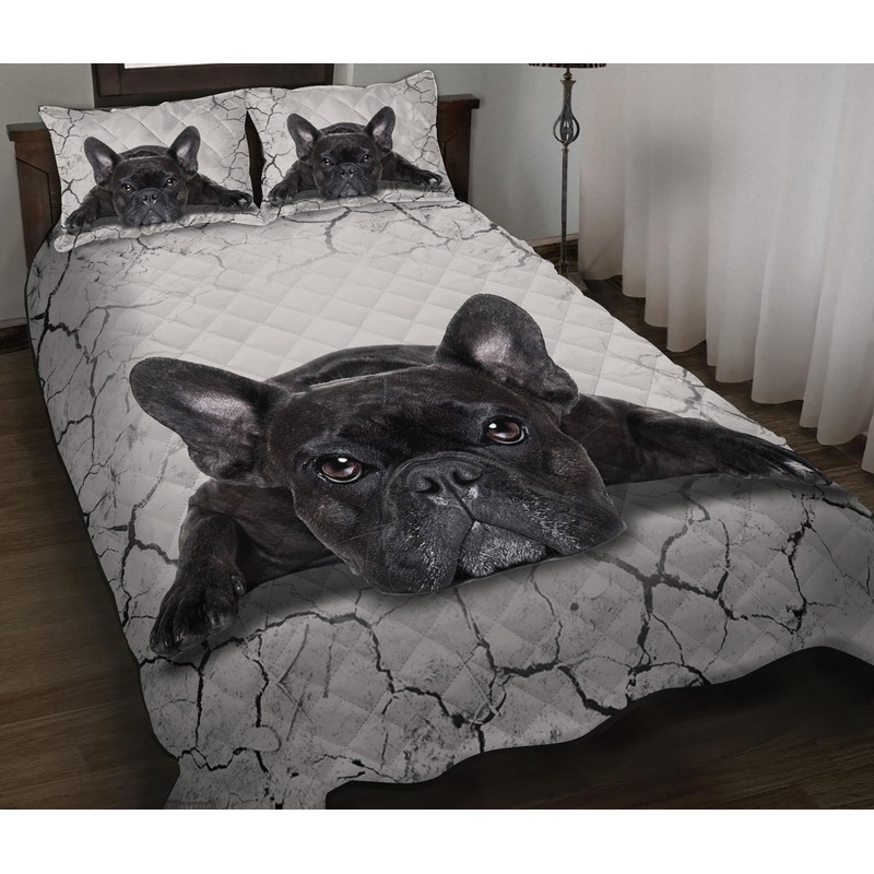 Black French Bulldog Quilt Bedding Set HN100907M