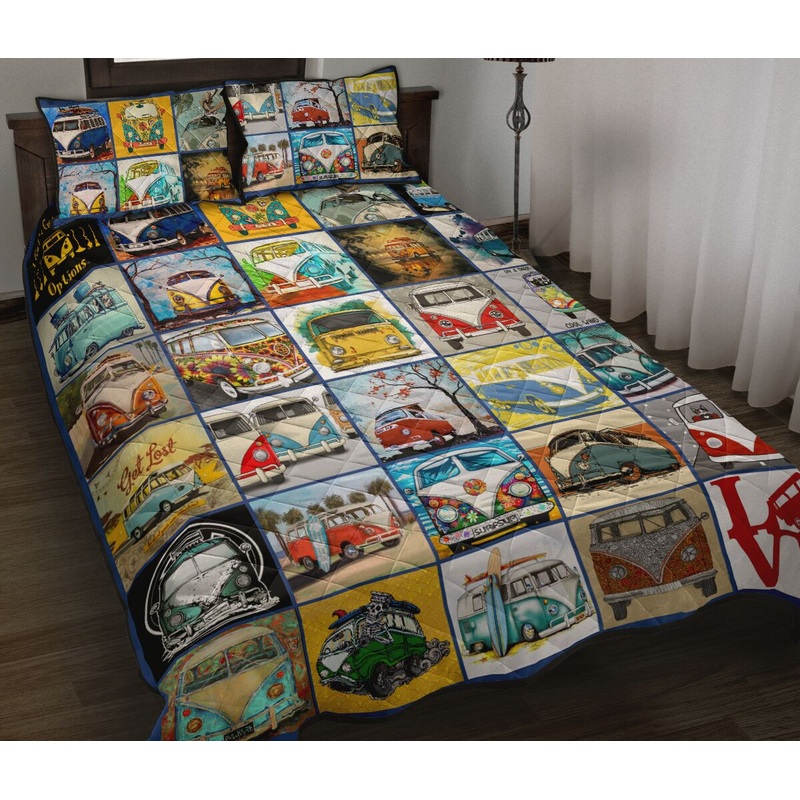 Bus Vw Hippie Quilt Bedding Set CLH1009001