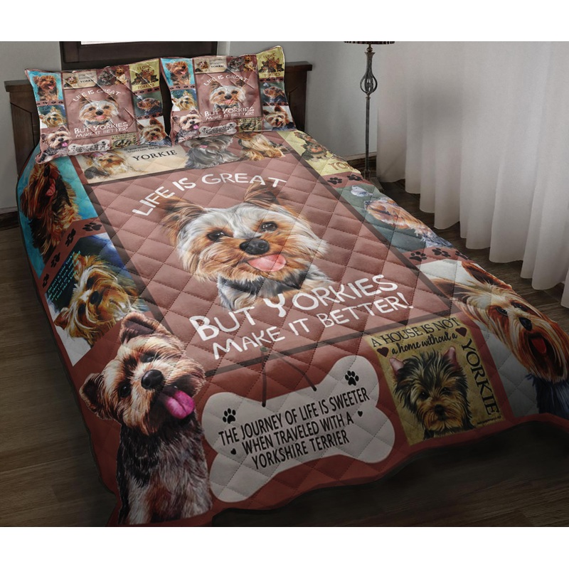 Yorkshire Terrier Quilt Bedding Set ND100910