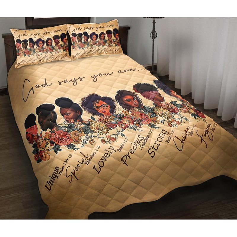 Black Girl Quilt Bedding Set ND090901