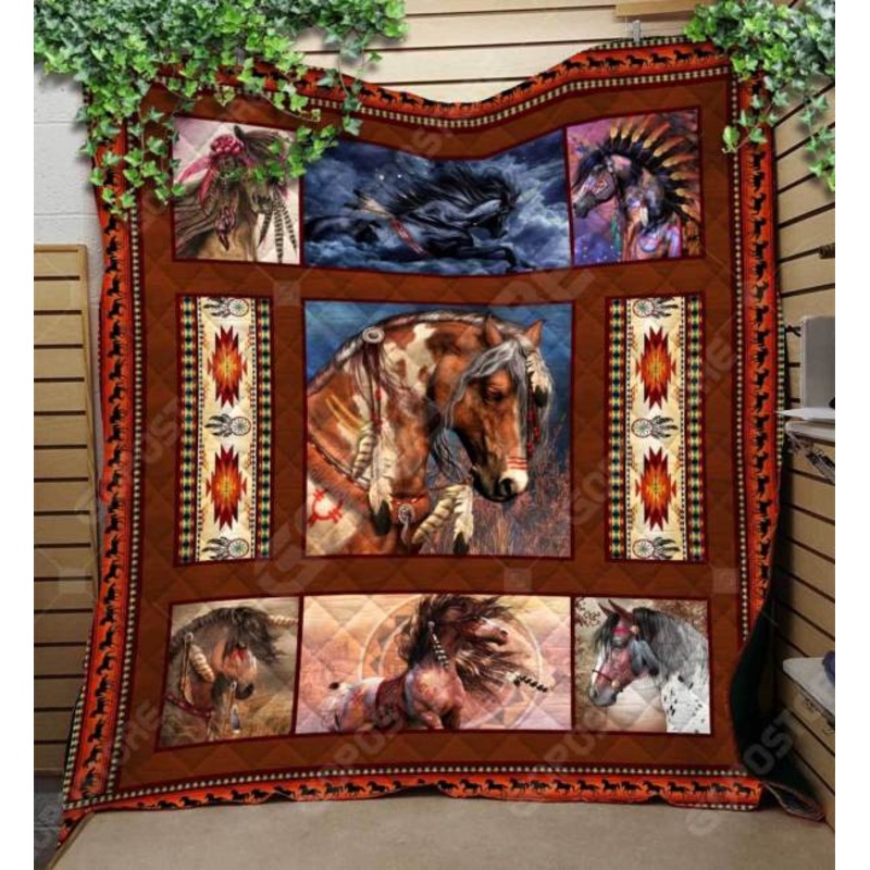 Horse Native Horse Collection CL16110195MDQ Quilt Blanket