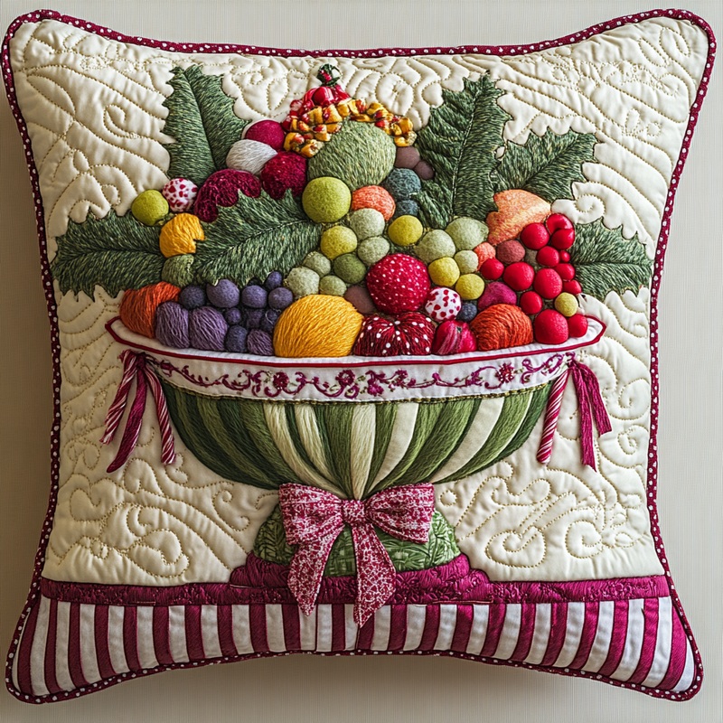 Christmas Fruit DAI231124119 Quilted Pillow Case