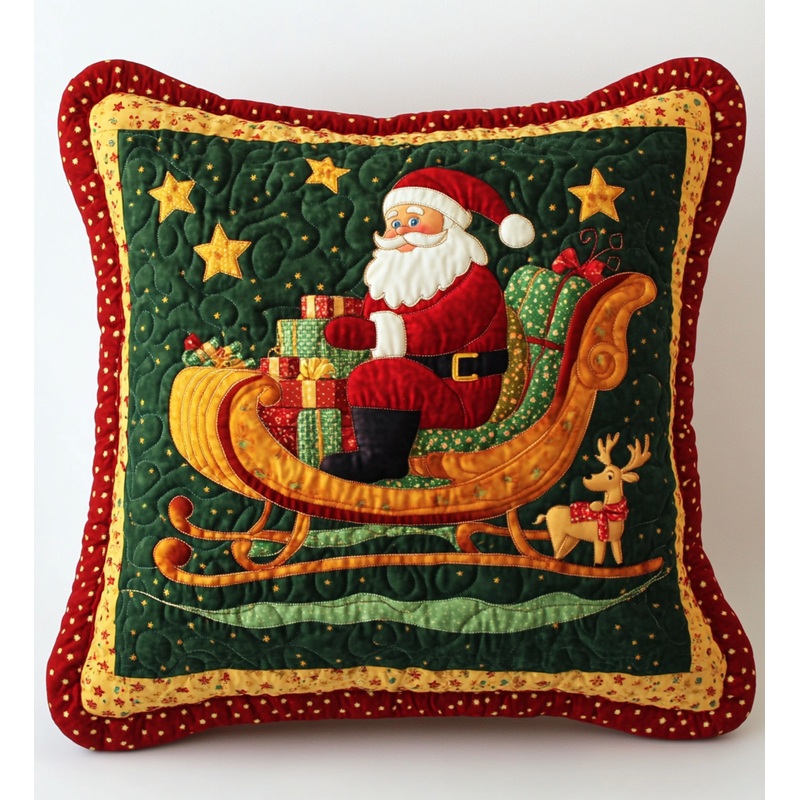 Santa Sleigh DAI201124485 Quilted Pillow Case