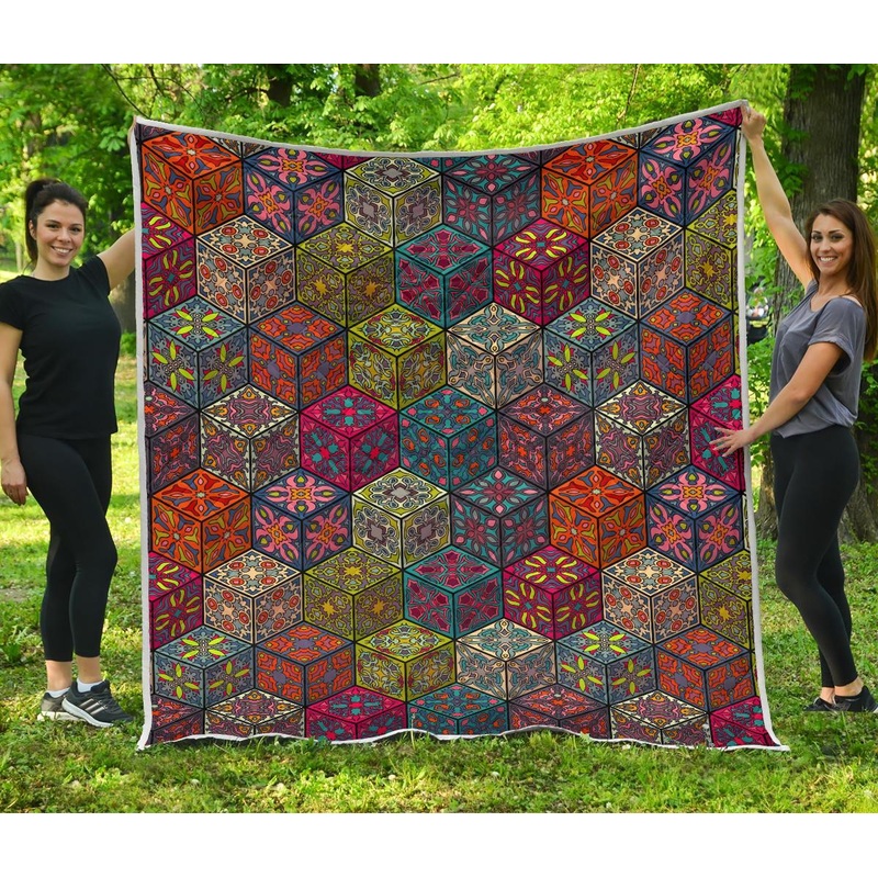 Bohemian Indian Box CL17100147MDQ Quilt Blanket
