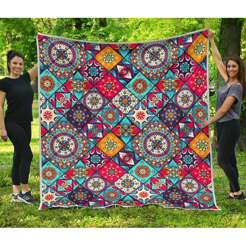 Bohemian Indian Mandala Patchwork CL17100148MDQ Quilt Blanket
