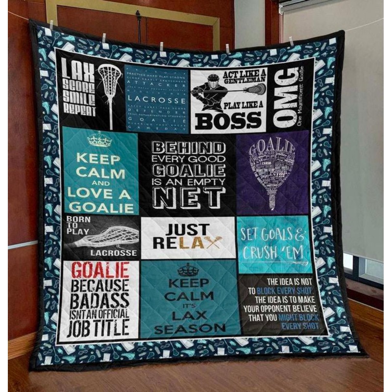 Behind Very Good Goalie Lacrosse Men PK280506 Quilt Blanket