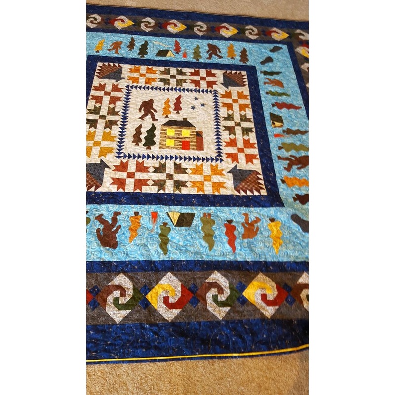 Bigfoot In The Forest CLP0511021Q Quilt Blanket