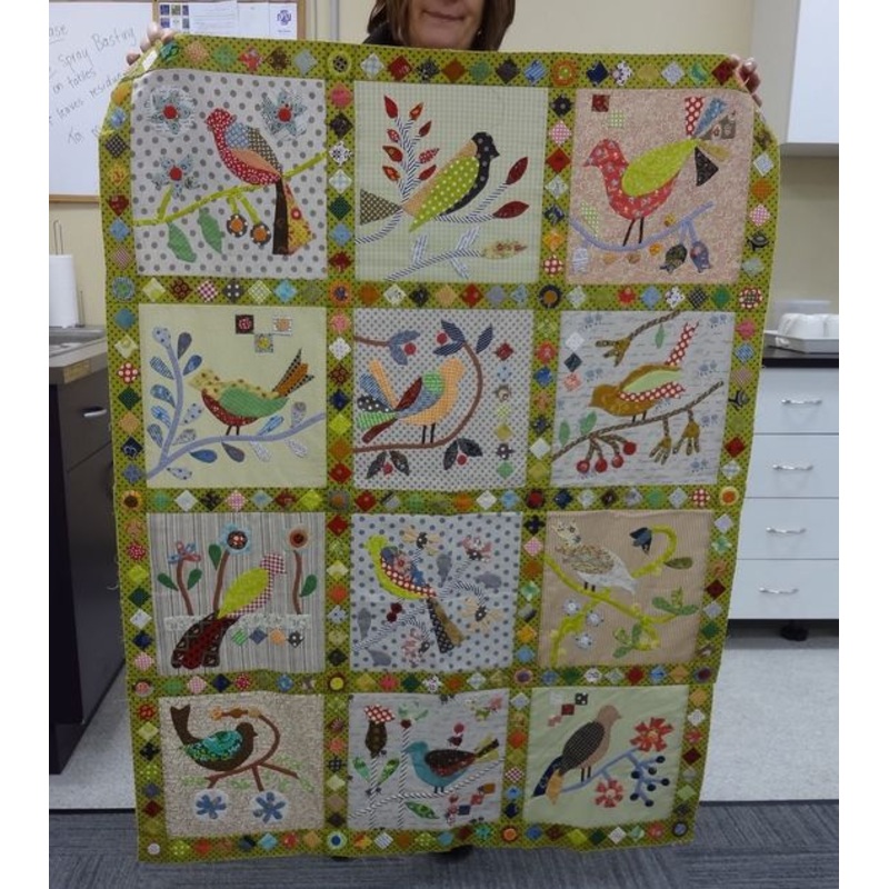 Birds CLA0810031Q Quilt Blanket